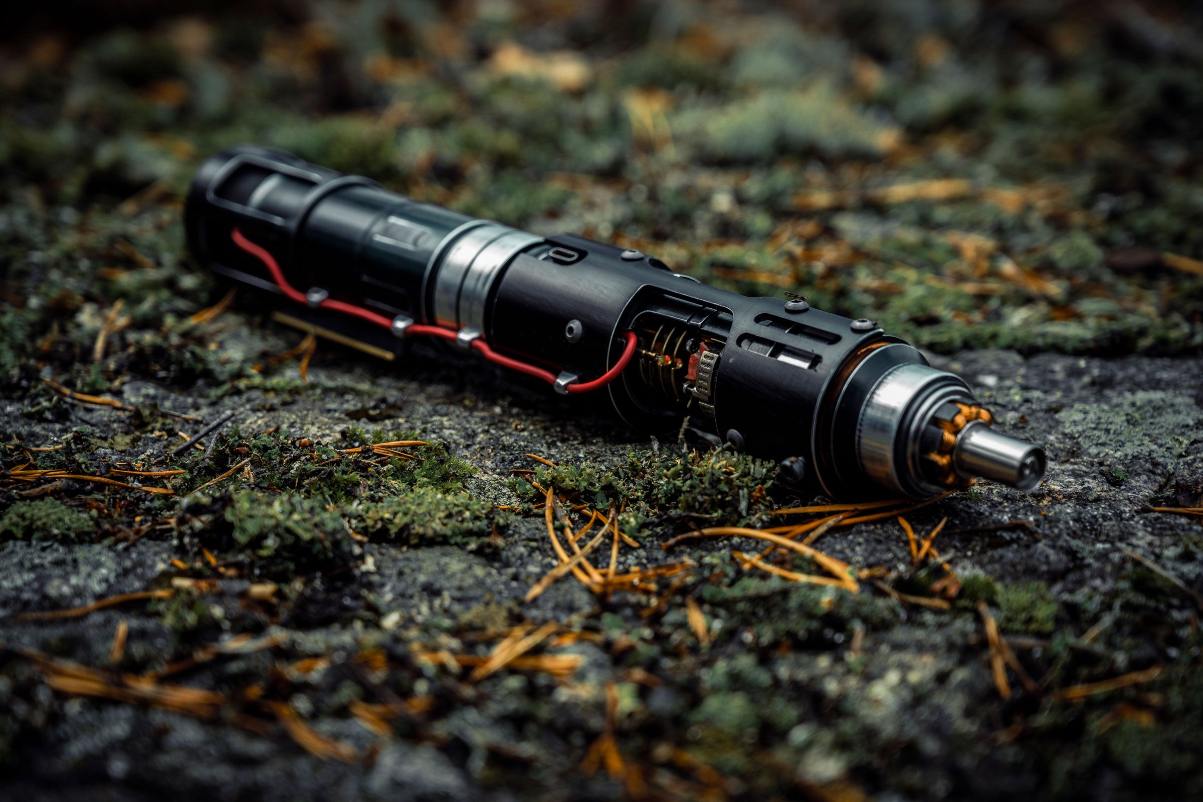 Jedikiller lightsaber on grass