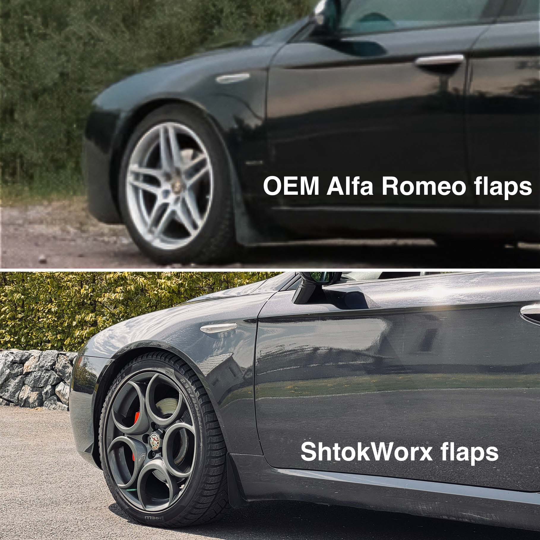 Front mudflaps for Alfa Romeo 159 / 939 – ShtokCustomWorx