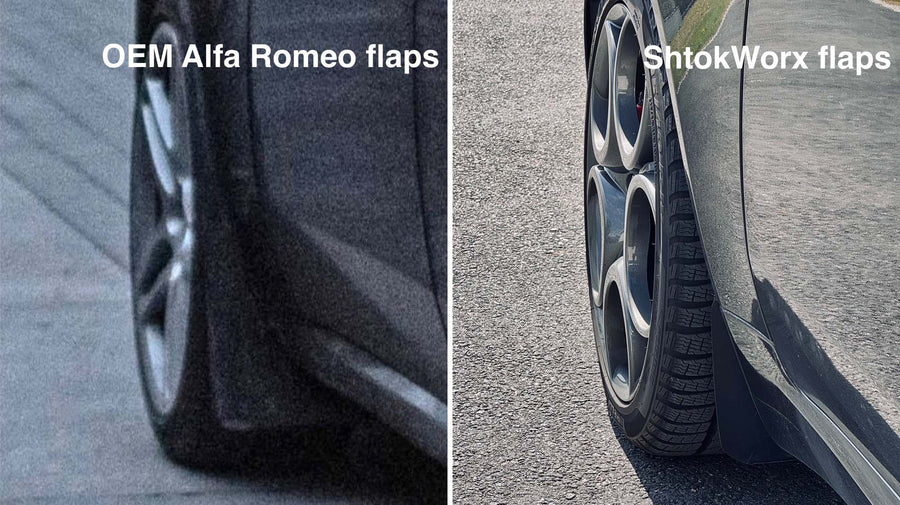 Alfa Romeo 159 939 Mudflaps set on the car 10