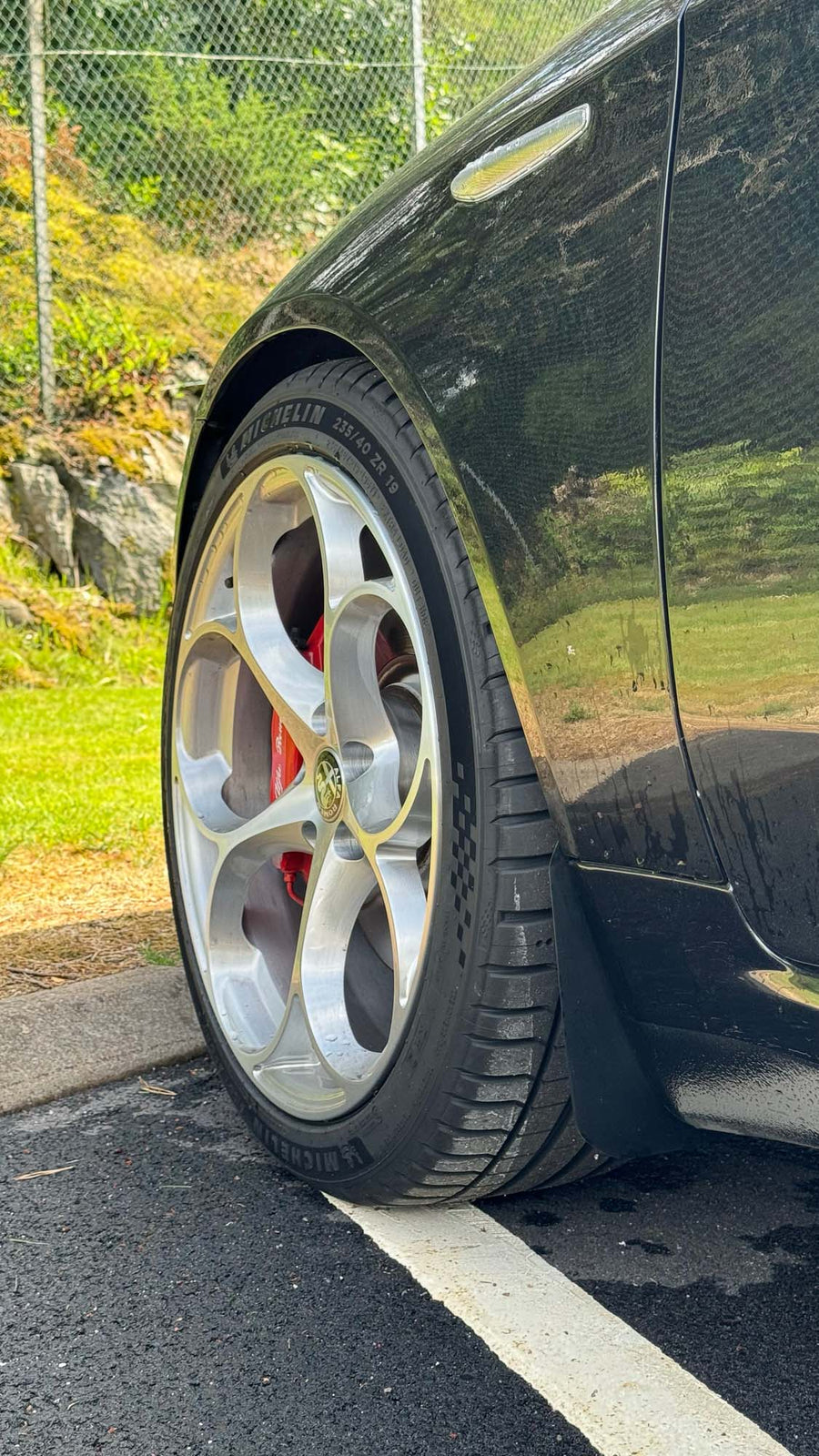 Alfa Romeo 159 939 Mudflaps on the car