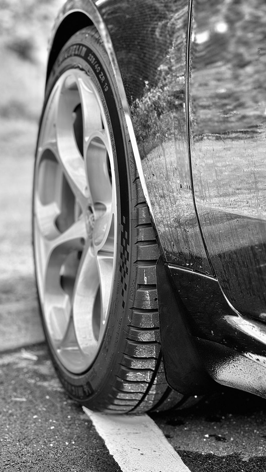 Alfa Romeo 159 939 Mudflaps set on the car 2