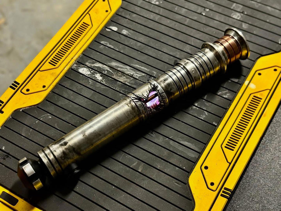 Installed Revan Battle Damaged saber with Proffieboard and Metal Crystal Chamber