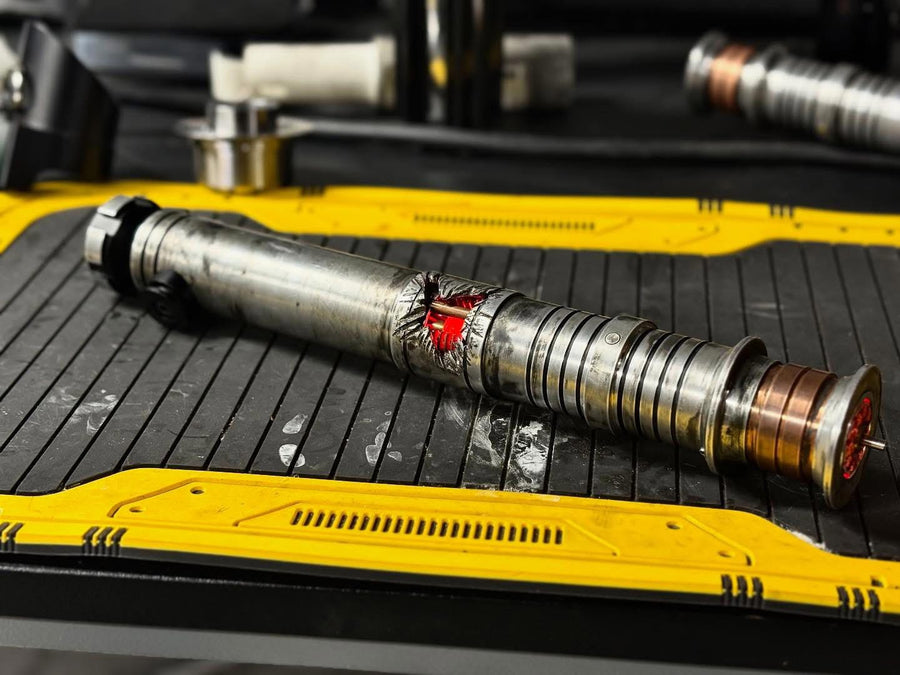 Installed Revan Battle Damaged saber with Proffieboard and Metal Crystal Chamber
