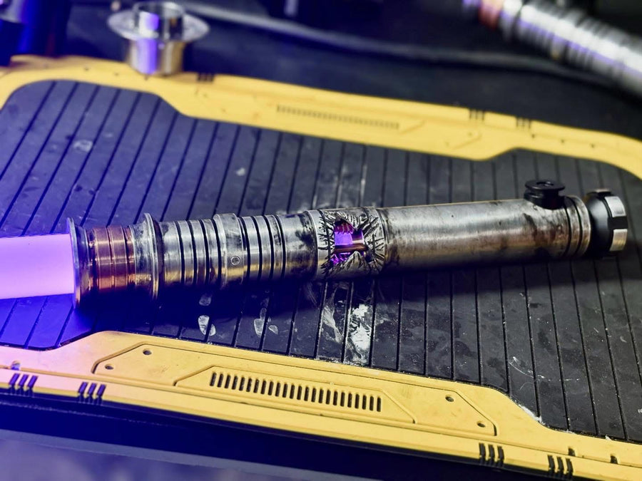 Installed Revan Battle Damaged saber with Proffieboard and Metal Crystal Chamber