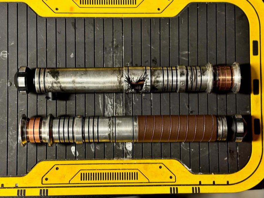 Installed Revan Battle Damaged saber with Proffieboard and Metal Crystal Chamber