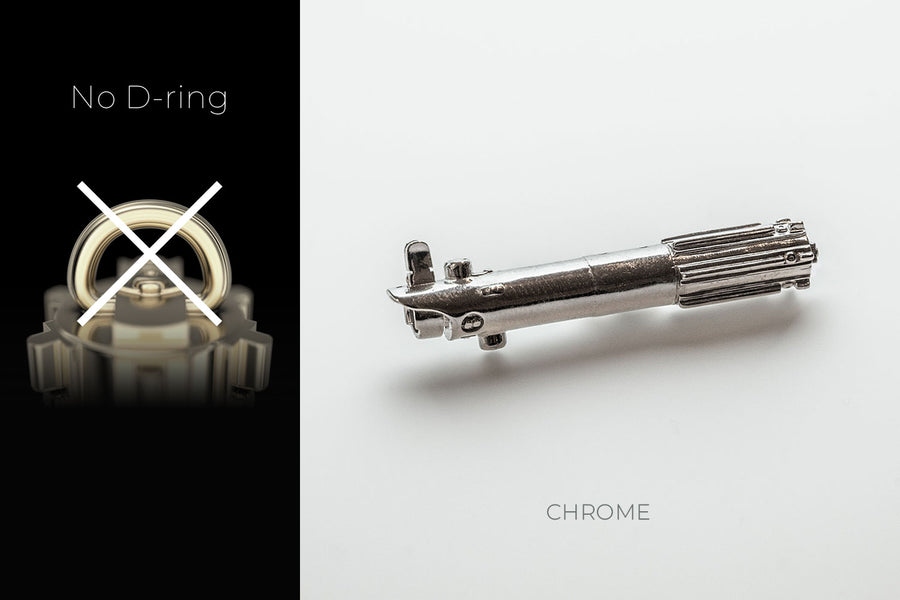 Mini Lightsaber Necklace Pendant Keychain CHROME