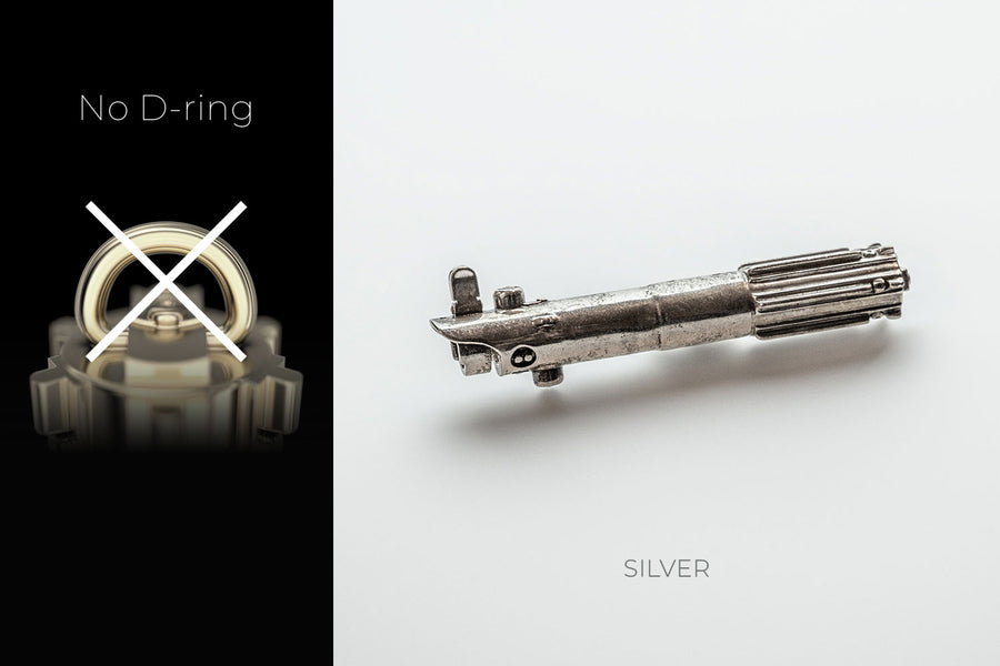 Mini Lightsaber Necklace Pendant Keychain SILVER