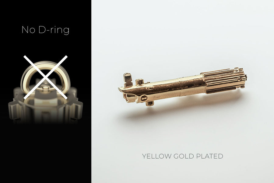 Mini Lightsaber Necklace Pendant Keychain YELLOW GOLD